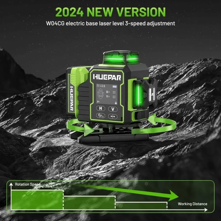 HUEPAR W04CG Rotating 4D Laser Level – 4