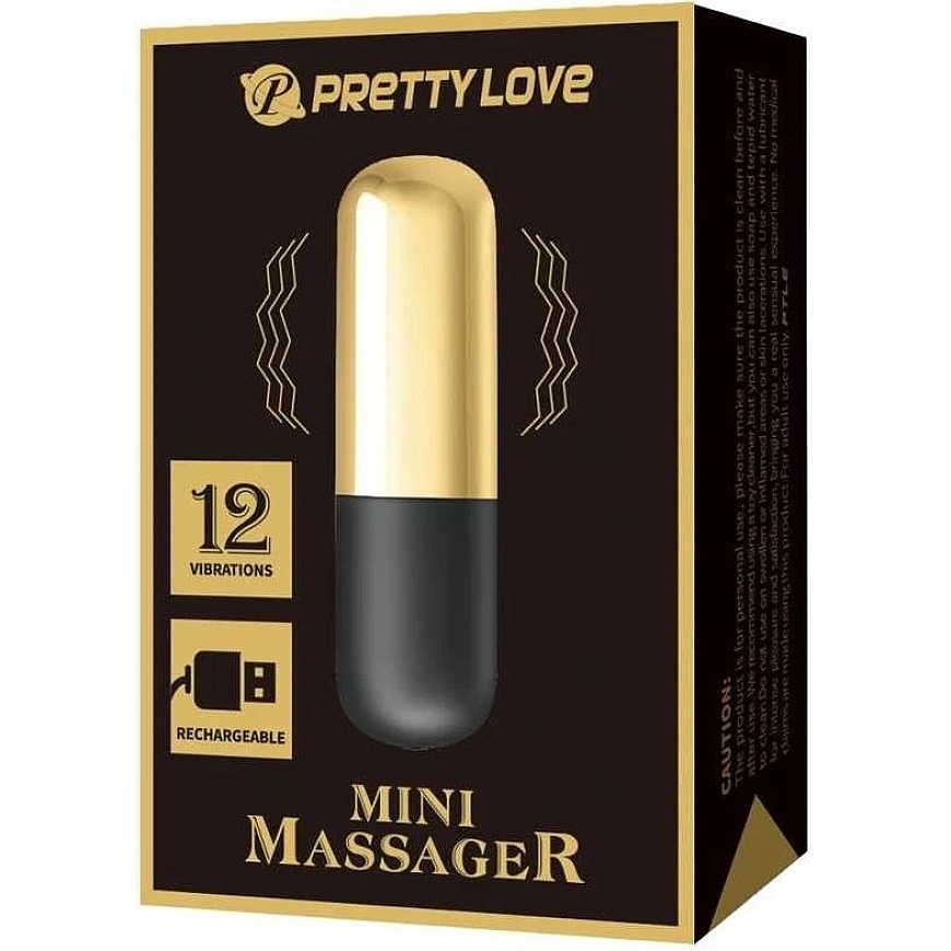 Pretty Love Bottom „PRETTY LOVE“ – AUKSINIS ĮKRAUNAMASIS KULKELINIS VIBRUOTUVAS – 3