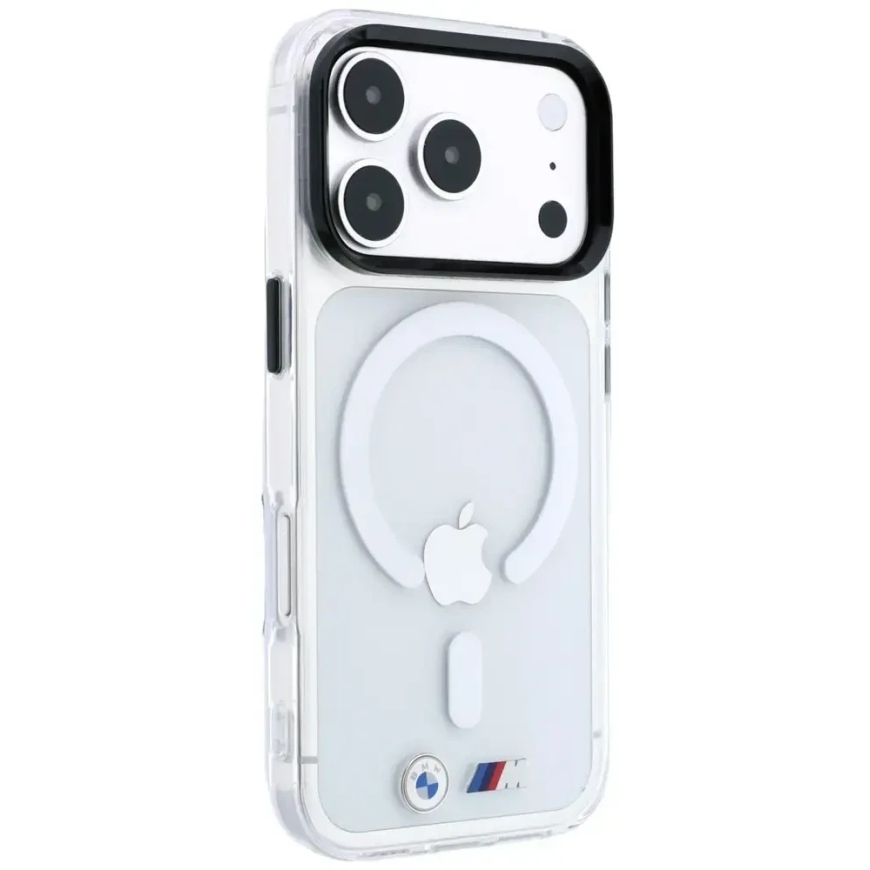 BMW M IML blizgus metalinis logotipas ir apdailos MagSafe dėklas iPhone 18 Pro Max / 17 Pro Max - permatomas – 2