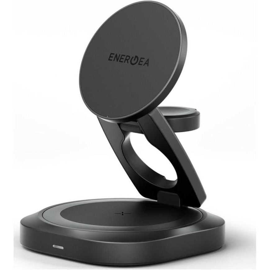 Energea Alumag GYRO 360 Rotating Qi2.2 25W Folding Wireless Charger, Dark Gray (Gunmetal)