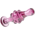 Lovetoy Розовый стеклянный анальный стимулятор с текстурой Lovetoy Розовый стеклянный анальный стимулятор с текстурой