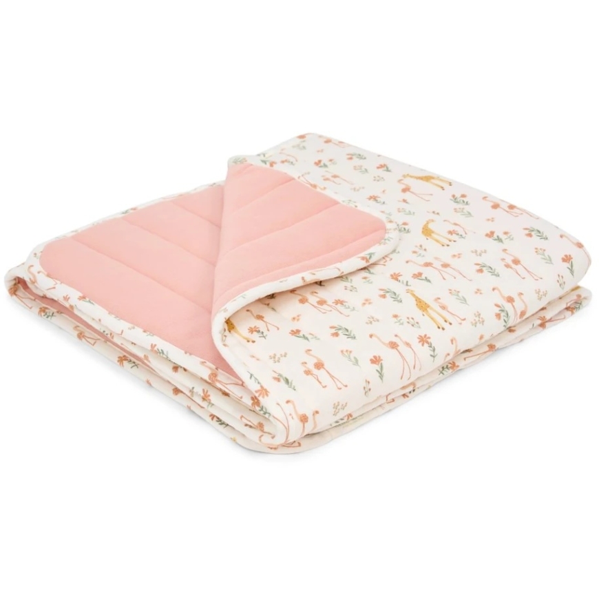 Little Dutch Cot Blanket quilted `Blooming Safari´ 110×140 cm
