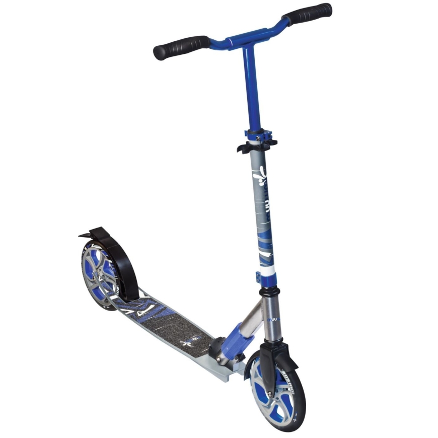 Išpardavimas! Muuwmi Aluminium Scooter Deluxe paspirtukas 205 mm pilkas/mėlynas AU 551