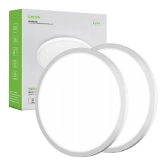 LEPRO 1500038-DW-EU-2 griestu lampa, 18W, 1800 lm, 2 iepakojumā