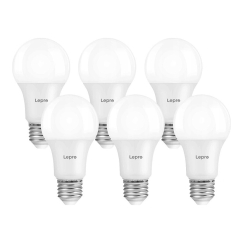 LEPRO 100092-WW-EU-6 A60 E27 7W 800 lm 2700 K dimmable LED bulb, Class E, 6-pack