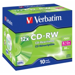 Verbatim CD-RW 12x 700 MB 10 шт