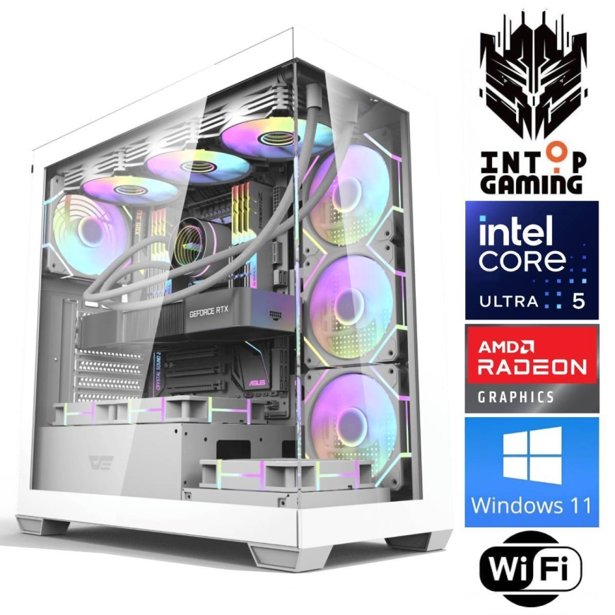 INTOP Ultra 5 245KF 32GB DDR5 1TB SSD M.2 NVME RX9060XT 16GB WiFi WIN11