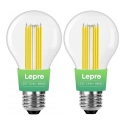 LEPRO 100094-WW-EU-2 E27 filament LED pirn, 7.2W (100W), 1521 lm, 2700K, klass A, 2 tk pakendis LEPRO 100094-WW-EU-2 E27 filament LED pirn, 7.2W (100W), 1521 lm, 2700K, klass A, 2 tk pakendis