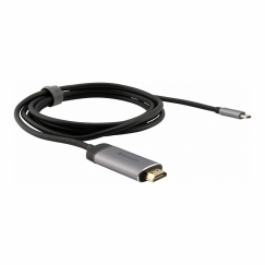 Verbatim 49144 vaizdo kabelio adapteris 1,5 m C tipo USB HDMI Juoda, Sidabras