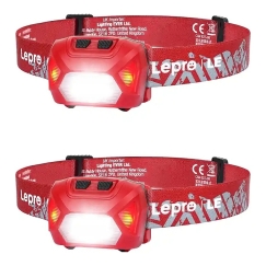 LEPRO 320014-R-2 USB налобный фонарь, набор из 2 штук