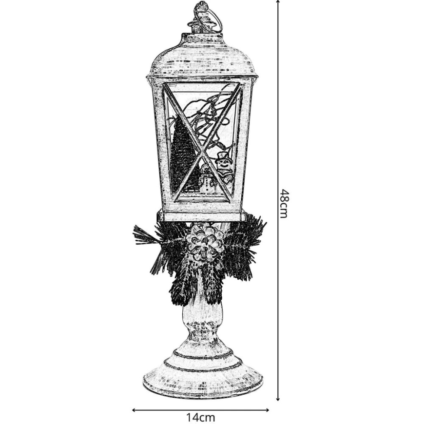 Koopman Kalėdinė dekoracija Dekoratyvinis žibintas, aukštis: 48 cm - Senis besmegenis – 5