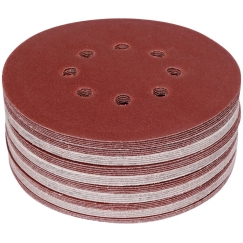 Toya Sa Poland Smilšu papīrs ar velcro) | 8 Caurumi | 150 mm / P120 | 50 gab. (YT-834595)