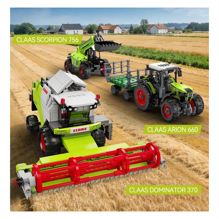CaDA rakennuspalikat Claas Arion 660 448 päivän Traktori – 5
