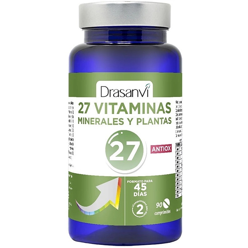 Drasanvi 27 VITAMIINI + MINERAALID JA ANTIOKSIDANTIDE TAIMED tabletid 90 tükki