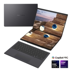 Zenbook Duo UX8407AA-SN094X | Moher Gray | 14 " | OLED | Jutiklinis ekranas | 2.8K | 2880 x 1800 pikselių | Antirefleksinis | In