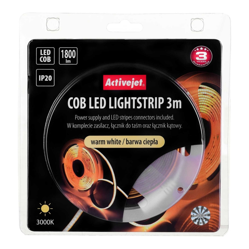 Activejet AJE-COB 3m ciep strip light Universal strip light 3000 mm – 3