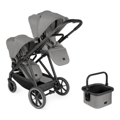 Hauck Grow N Care Twin divāna rati, pelēki