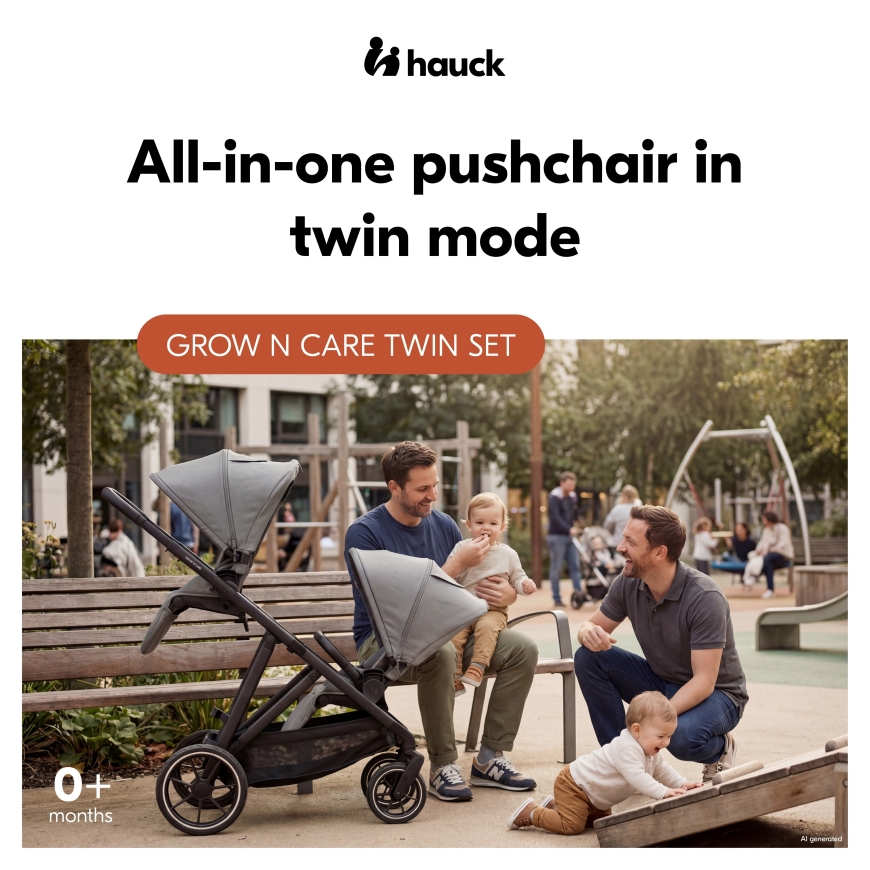 Hauck Grow N Care Twin pushchair, gray – 2