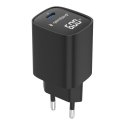 Gembird TA-UC-1C-PD60LCD-01-BK 60W USB Type-C fast charger, LCD, black Gembird TA-UC-1C-PD60LCD-01-BK 60W USB Type-C fast charger, LCD, black