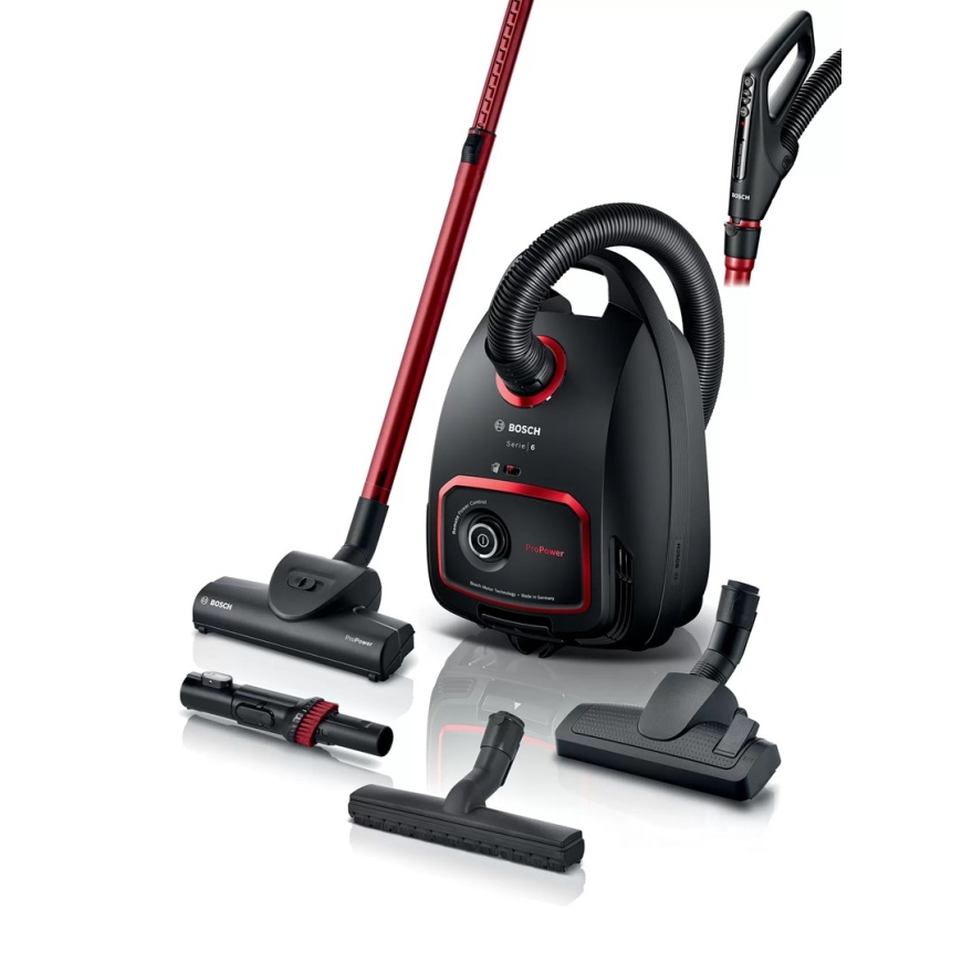 Putekļu sūcējs Bosch Serie 6 BGL6POW2, Cilindriskā putekļu sūcēja, Sausa tīrīšana, 850 W, Ar putekļu maisiņu