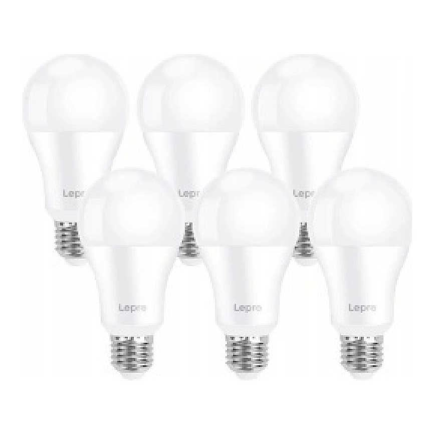 LEPRO 100080-DW-EU-6 LED spuldze, E27, A60, 13W (100W), 1521 lm, 6500K, 180°, 6 iepakojums – 2
