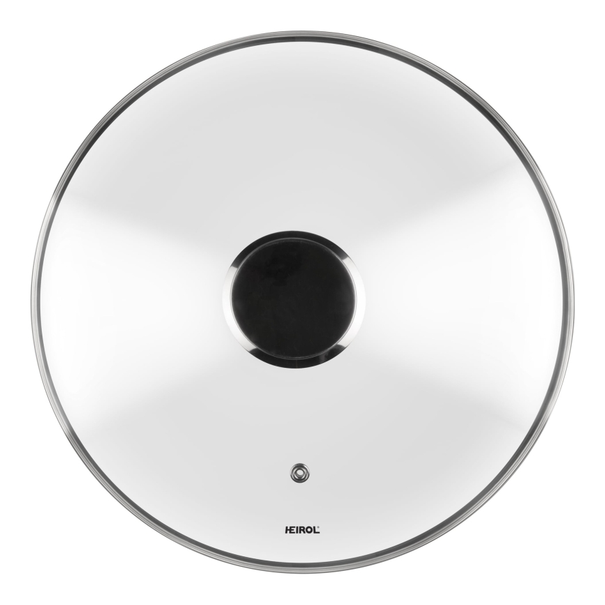 Heirol stikla vāks ar tērauda pogu, 28 cm
