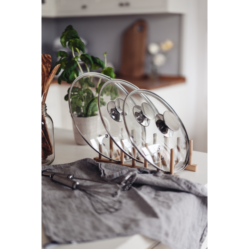 Heirol stikla vāks ar tērauda pogu, 28 cm – 2