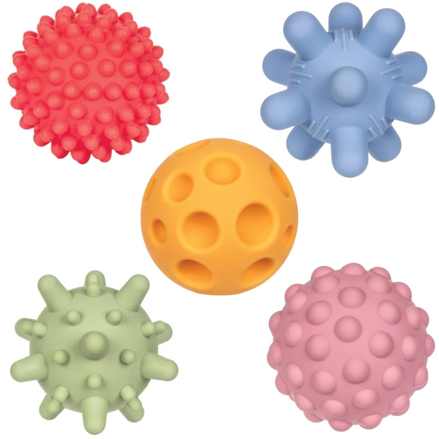 Bezdurų sensoriniai kamuoliukai TULLO pastel, 5 vnt. – 4