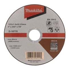 Makita Makita INOX ruostumattomasta teräksestä valmistettu leikkuulevy 125x22.2x1.2mm (D-1877)