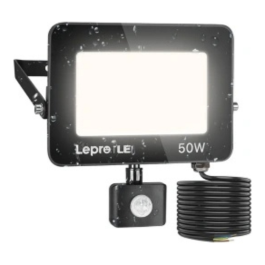 LEPRO 340006-DW-EU 50W 5000K IP65 LED Прожектор с Датчиком Движения – 2