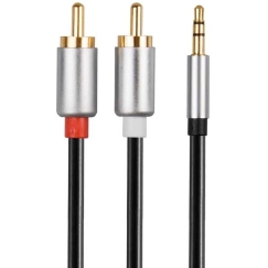 Libox Jack 3.5mm - 2xRCA 1.5m Sidabro (LB0092)