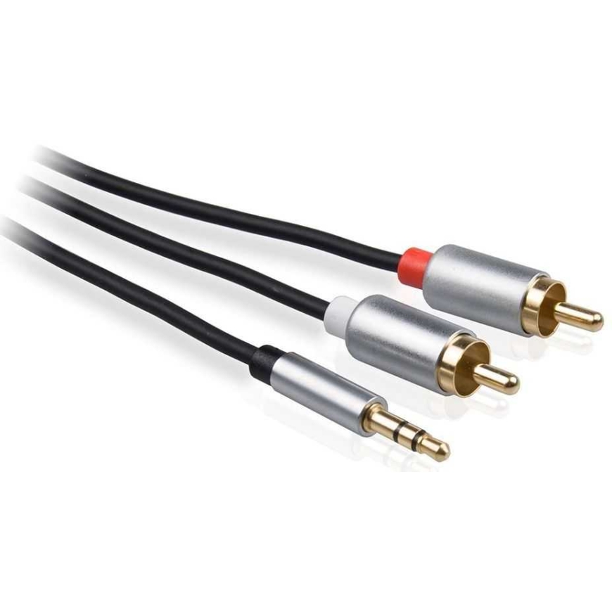 Libox Jack 3.5mm - 2xRCA 1.5m Hõbe (LB0092) – 2