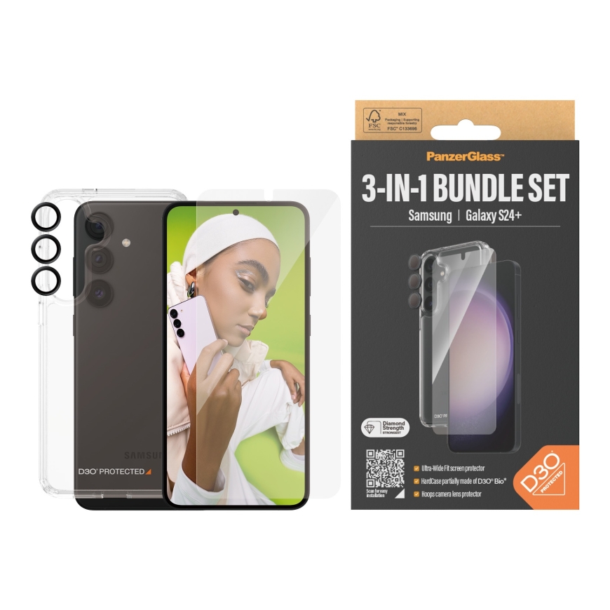 PanzerGlass ® 3-in-1 Protection Bundle Samsung Galaxy S24+ | Ultra-Wide Fit w. EasyAligner – 2