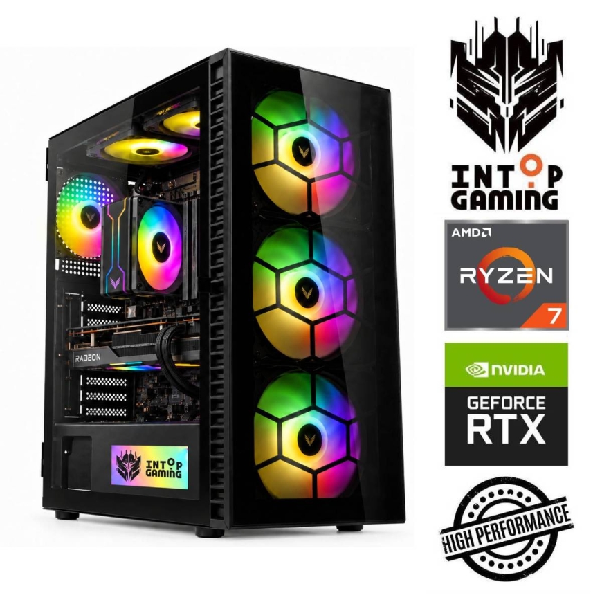 INTOP Ryzen 7 5700X 32GB 250SSD M.2 NVME RTX5050 8GB no-OS