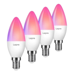 LEPRO BC1-EU-4 C37 RGBCW Wi-Fi LED lemputė