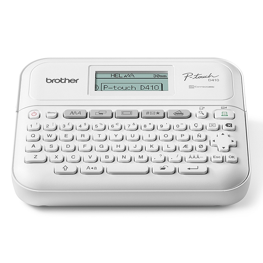 Brother PT-D410 принтер этикеток Термоперенос 180 x 180 DPI 20 мм/с Проводная TZe QWERTY