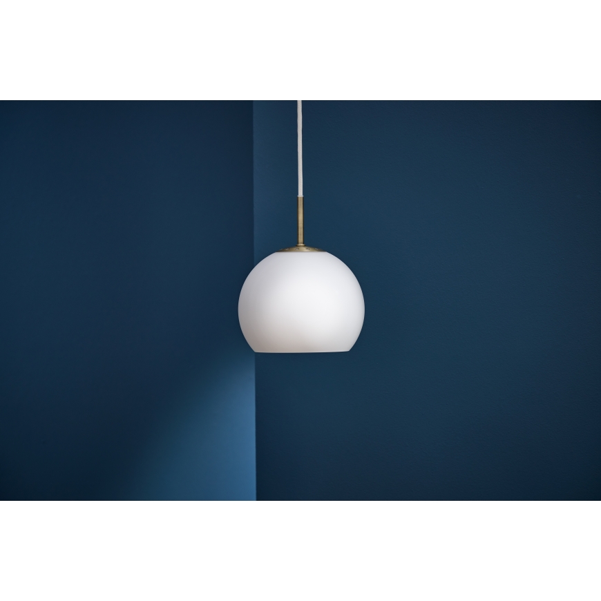 Frandsen Ball Glass Pendant light, 18 cm, opal white – 2