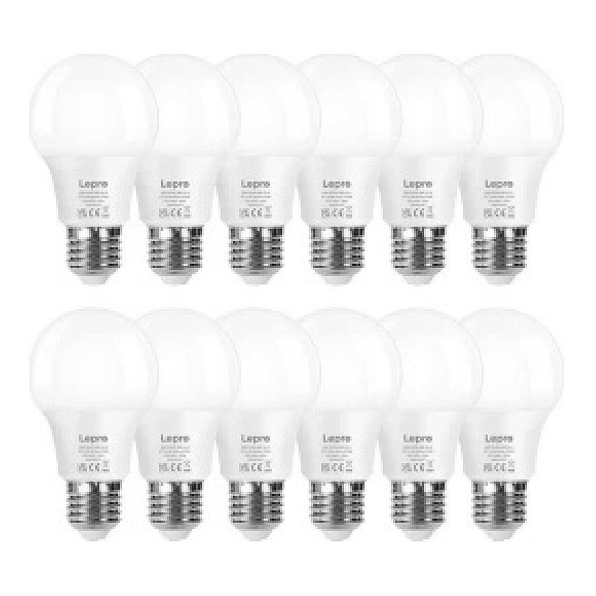 LEPRO 100089-WW-EU-12 LED lemputė, E27, A60, 8.5W (60W), 806 lm, 2700K (šilta balta), 180°, 12 vnt. pakuotėje – 2