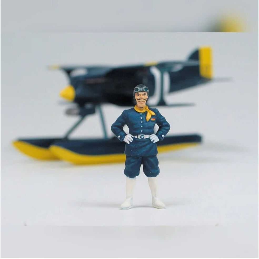 Studio Ghibli Porco Rosso Curtiss R3C-0 Seaplane modelis kit + Donald Curtis figure – 2