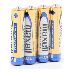 Maxell ALKALINE LR03 LR3 AAA alkaliparistot, 4 kpl, 1.5V, folio pakkaus