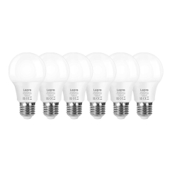 LEPRO 100089-WW-EU-6 LED pirn, E27, A60, 8.5W (60W), 806 lm, 2700K (soe), 180°, 6-pakk