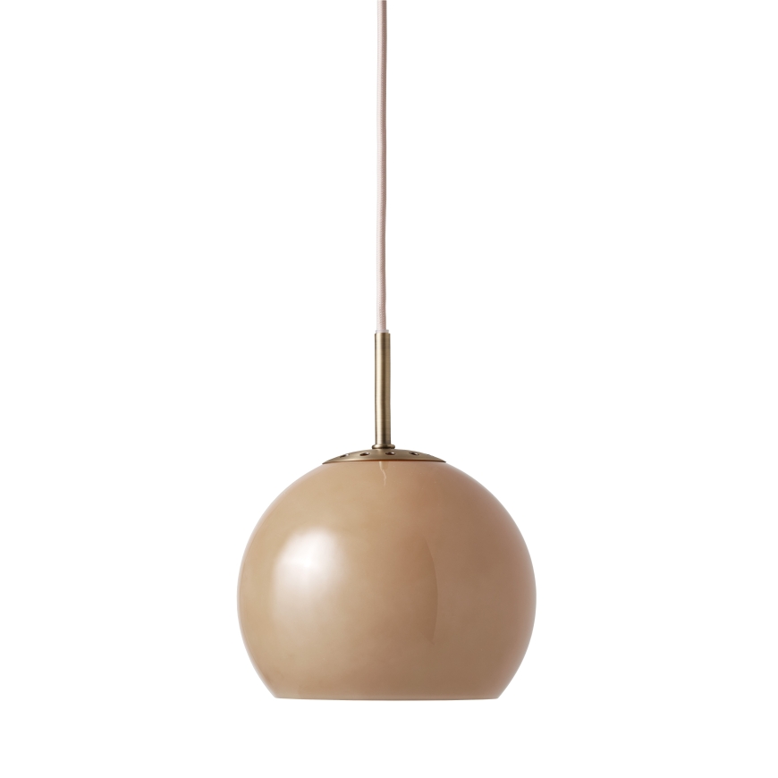 Frandsen Ball klaasist ripplamp, 18 cm, kaputsiin