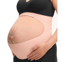 Momcozy Pregnancy Belly Band (L) | Maternity Belt | Beige, Comfortable and Supportive