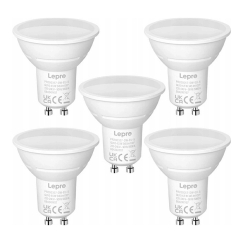 LEPRO 200057-DW-EU-5 GU10 LED лампочка, 4.5W (50W), 345 лм, 5000K, 100°, 5 шт.