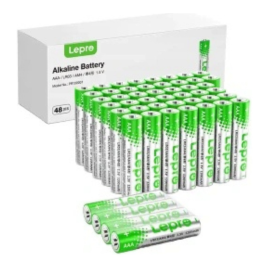LEPRO 130001-48 AAA R3 alkaloidinės baterijos, 48 vnt. – 2
