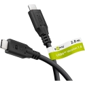 USB C male - USB C male USB4 240W 20Gbit/s 2m yhteensopiva Thunderbolt 3 Goobay 74189 (4040849741890)