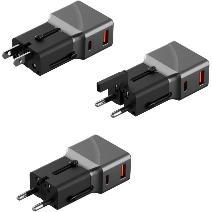 Energea TravelWorld 1A1C 25W PD Grey – 3