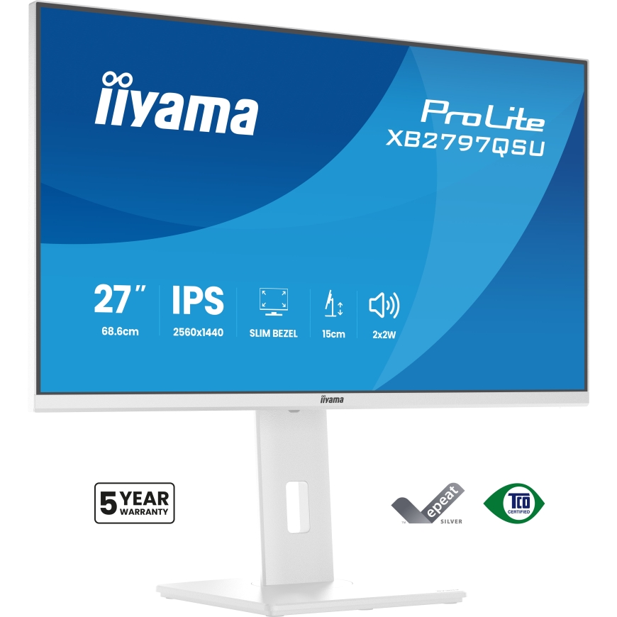 iiyama ProLite XB2797QSU-W1 tietokoneen litteä näyttö 68,6 cm (27") 2560 x 1440 pikseliä Quad HD LED