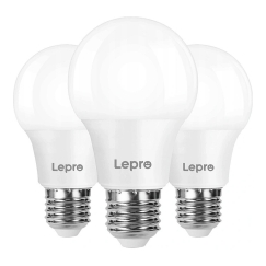 LEPRO 100089-WW-EU-3 Светодиодная лампа, E27, A60, 8.5Вт (60Вт), 806 лм, 2700K (тёплый белый), 180°, 3 штуки в упаковке