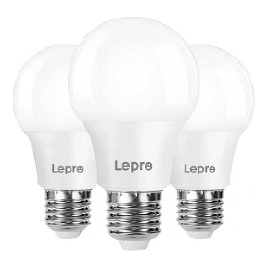 LEPRO 100089-WW-EU-3 LED lempučių, E27, A60, 8.5W (60W), 806 lm, 2700K (šilta balta), 180°, 3 pak. – 2